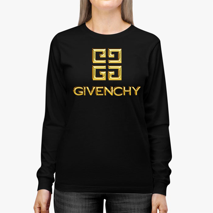 Givenchy-Gold-Logo-Luxury-Kid-Tee-Unisex-Longsleeve-Shirt-LTB0618-2