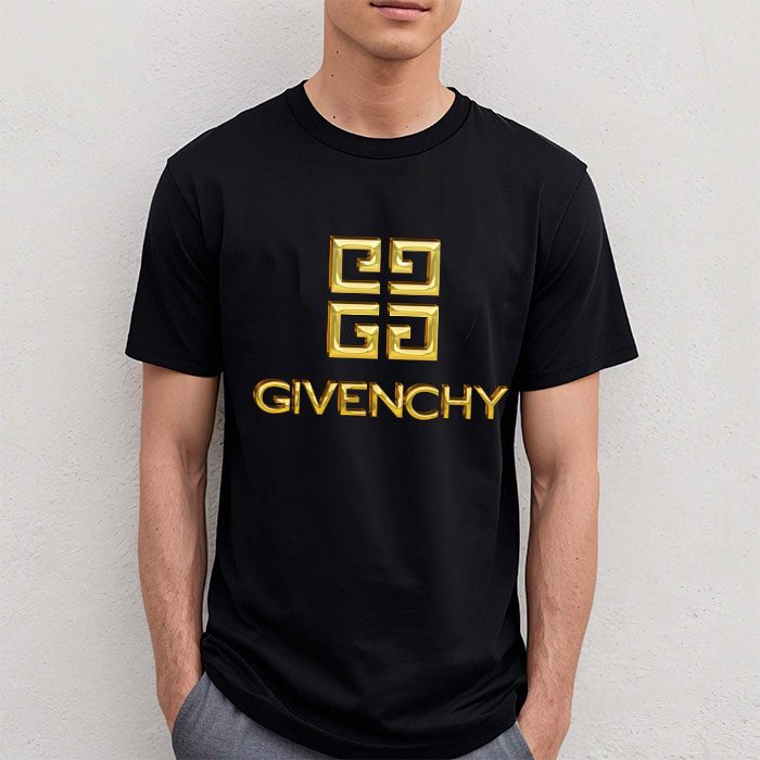 Givenchy-Gold-Logo-Luxury-Unisex-T-Shirt-TTB1512-2