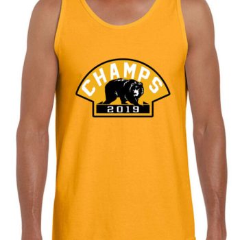 Gold Boston Bruins 2019 Stanley Cup Champions Champs "Bear Logo" Unisex Tank Top