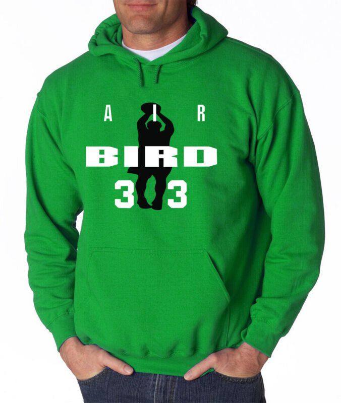 Green-Larry-Bird-Boston-Celtics-Air-Hooded-Sweatshirt-Hoodie Green Larry Bird Boston Celtics "Air" Hooded Sweatshirt Hoodie