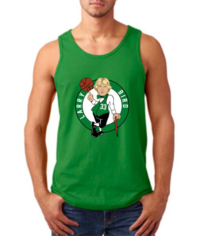 Green-Larry-Bird-Boston-Celtics-Logo-Unisex-Tank-Top Green Larry Bird Boston Celtics "Logo" Unisex Tank Top