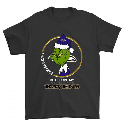 Grinch-I-Hate-People-But-I-Love-My-Baltimore-Ravens-Unisex-T-Shirt-Kid-T-Shirt-LTS030 Grinch I Hate People But I Love My Baltimore Ravens Unisex T-Shirt Kid T-Shirt LTS030