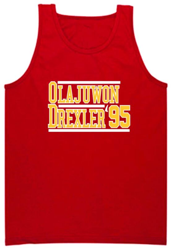 Hakeem-Olajuwon-Clyde-Drexler-Houston-Rockets-1995-Unisex-Tank-Top Hakeem Olajuwon Clyde Drexler Houston Rockets 1995 Unisex Tank Top