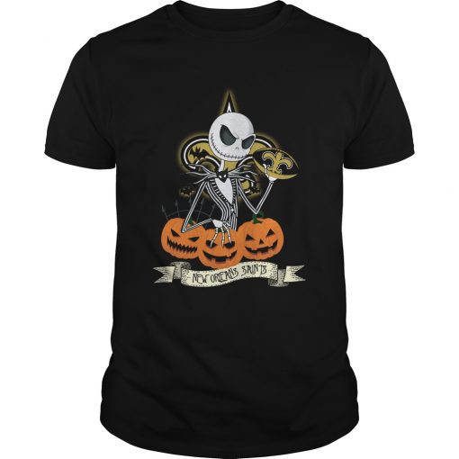 Halloween-New-Orleans-Saints-Patriots-Jack-Skellington-Unisex-T-Shirt-Kid-T-Shirt-LTS4516 Halloween New Orleans Saints Patriots Jack Skellington Unisex T-Shirt Kid T-Shirt LTS4516