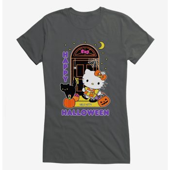 Hello Kitty Trick Or Treating Girls T-Shirt Women Lady T-Shirt HTS4316