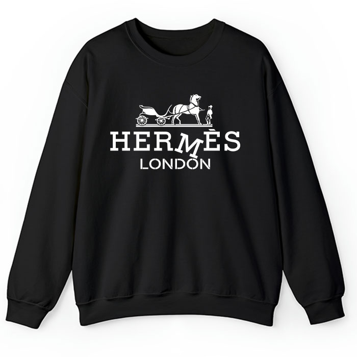 Hermes-London-Horse-Original-Logo-Crewneck-Sweatshirt-CSTB0489 Hermes London Horse Original Logo Crewneck Sweatshirt CSTB0489