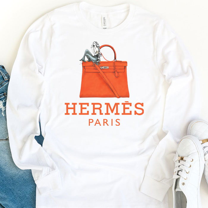 Hermes-Paris-Bags-Kelly-Kid-Tee-Unisex-Longsleeve-Shirt-LTB0574-1