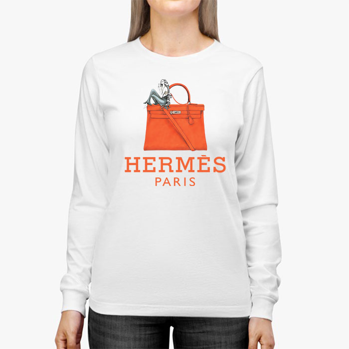 Hermes-Paris-Bags-Kelly-Kid-Tee-Unisex-Longsleeve-Shirt-LTB0574-2