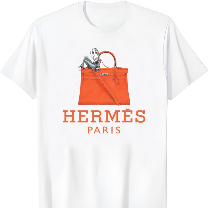 Hermes-Paris-Bags-Kelly-Unisex-T-Shirt-TTB1468-1
