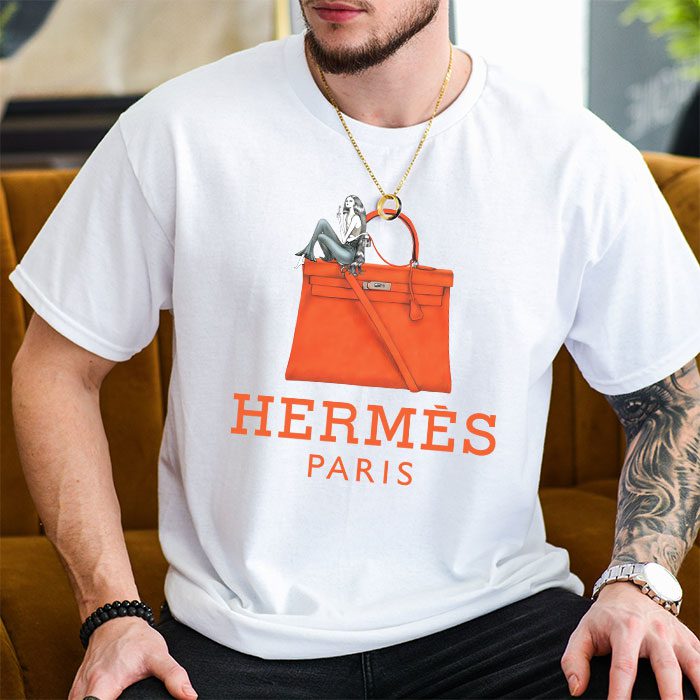 Hermes-Paris-Bags-Kelly-Unisex-T-Shirt-TTB1468-3