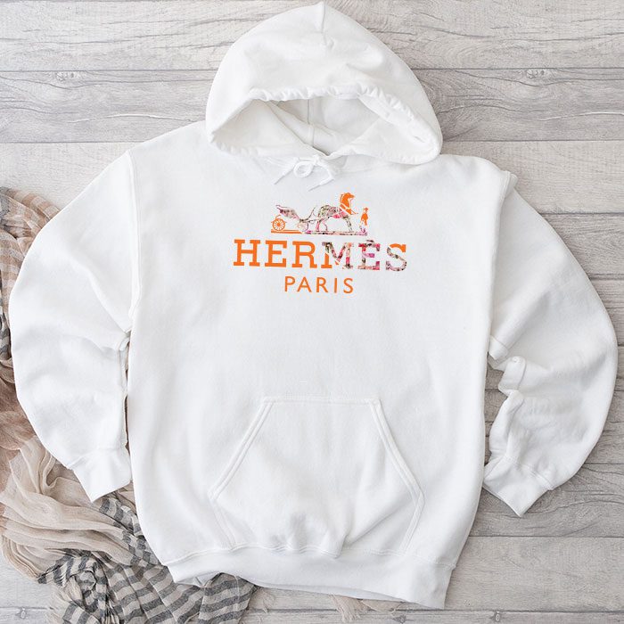 Hermes-Paris-Flower-Unisex-Pullover-Hoodie-HTB2685-1