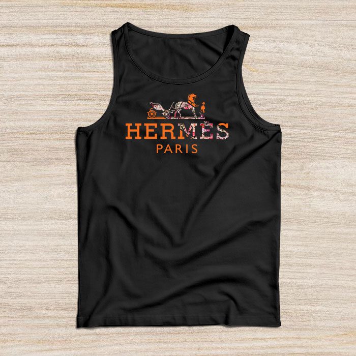 Hermes-Paris-Flower-Unisex-Tank-Top-TTTB572 Hermes Paris Flower Unisex Tank Top TTTB0713