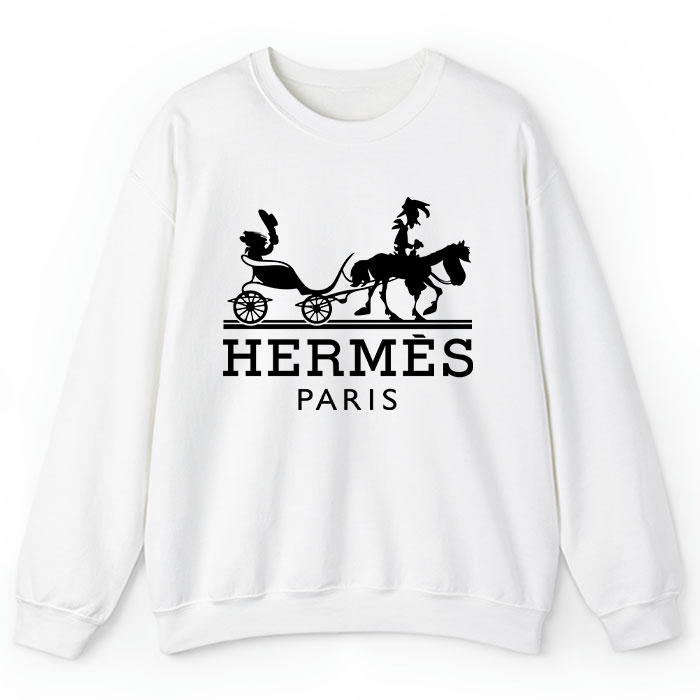 Hermes-Paris-Horse-Logo-Crewneck-Sweatshirt-CSTB0482 Hermes Paris Horse Logo Crewneck Sweatshirt CSTB0482