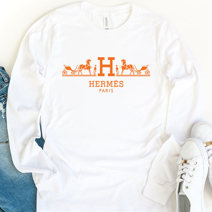 Hermes-Paris-Horse-Original-Logo-Kid-Tee-Unisex-Longsleeve-Shirt-LTB0576-1