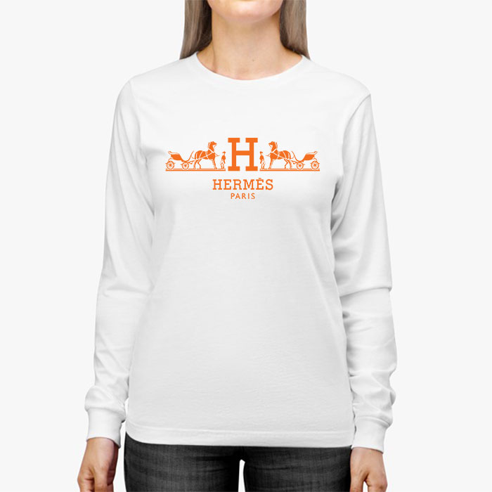 Hermes-Paris-Horse-Original-Logo-Kid-Tee-Unisex-Longsleeve-Shirt-LTB0576-2