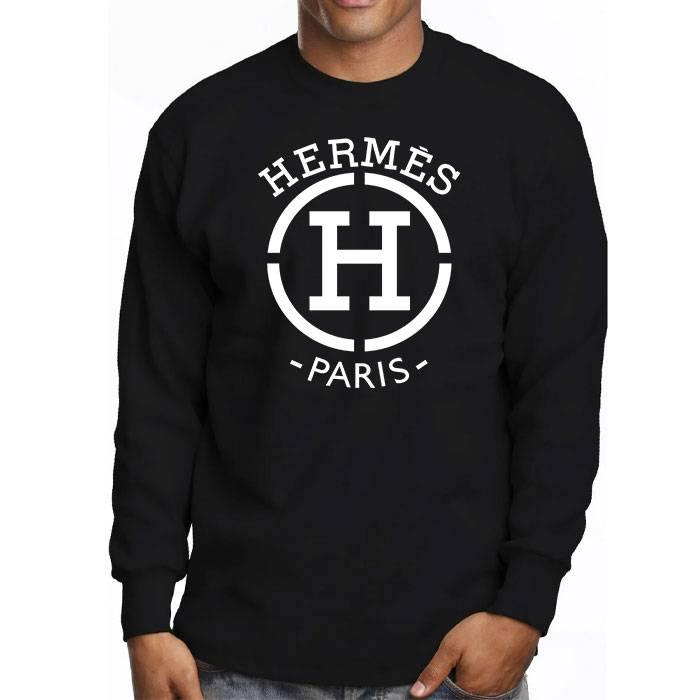 Hermes-Paris-Logo-Kid-Tee-Unisex-Longsleeve-Shirt-LTB0577-2