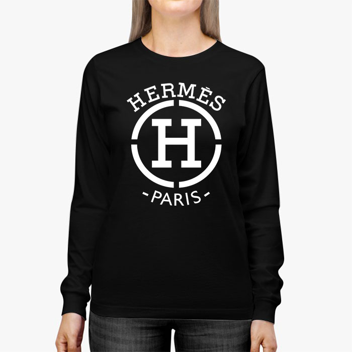 Hermes-Paris-Logo-Kid-Tee-Unisex-Longsleeve-Shirt-LTB0577-3