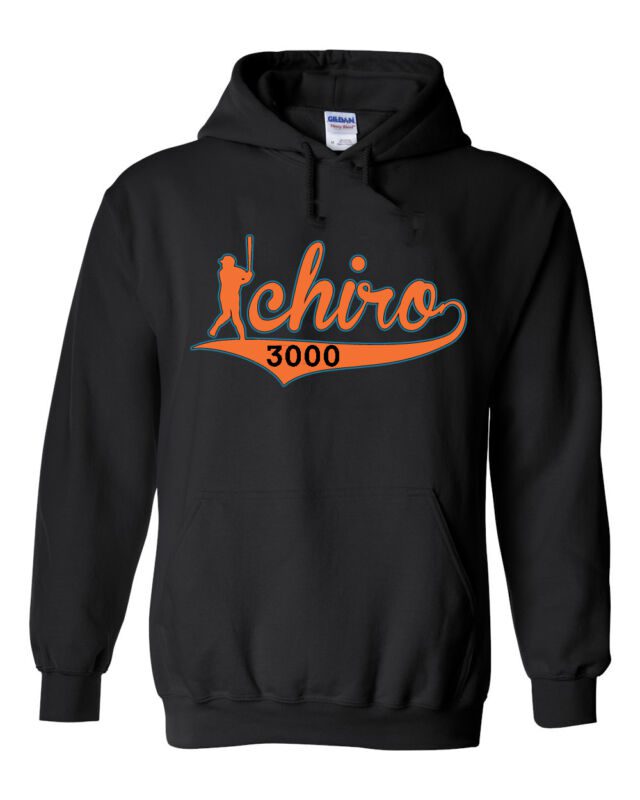 Ichiro-Suzuki-Miami-Marlins-3000-Hooded-Sweatshirt-Hoodie Ichiro Suzuki Miami Marlins "3000" Hooded Sweatshirt Hoodie