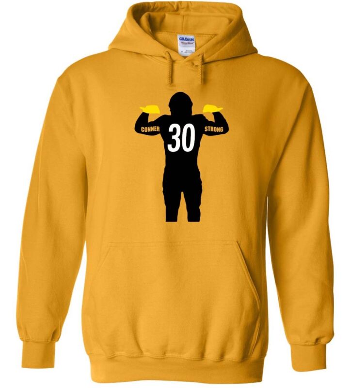 James-Conner-Pittsburgh-Steelers-Conner-Strong-Hooded-Sweatshirt-Unisex-Hoodie James Conner Pittsburgh Steelers "Conner Strong" Hooded Sweatshirt Unisex Hoodie