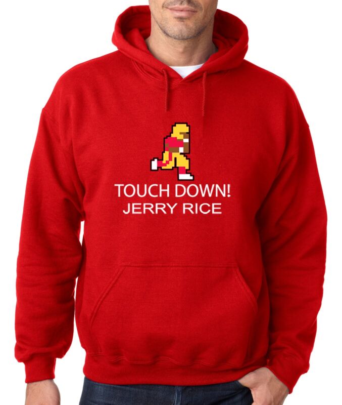 Jerry-Rice-Tecmo-Touchdown-Hooded-Sweatshirt-Hoodie Jerry Rice "Tecmo Touchdown" Hooded Sweatshirt Hoodie