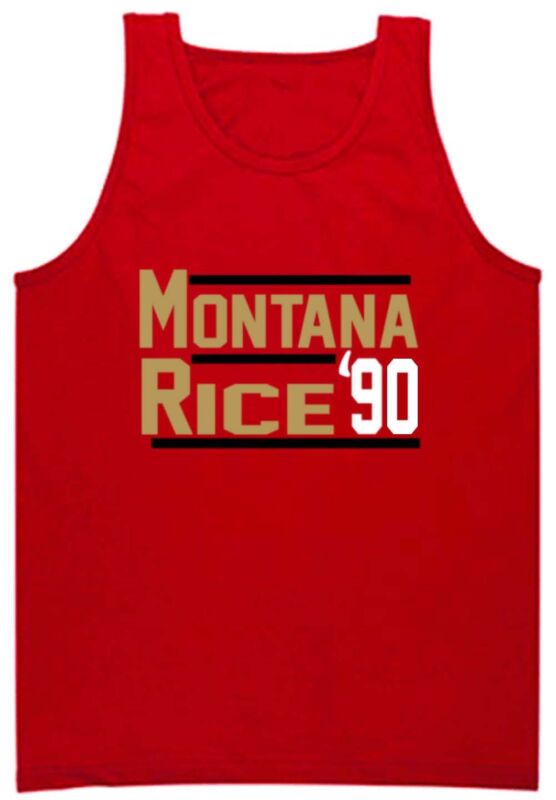 Joe-Montana-Jerry-Rice-San-Francisco-49Ers-90-Unisex-Tank-Top Joe Montana Jerry Rice San Francisco 49Ers "90" Unisex Tank Top