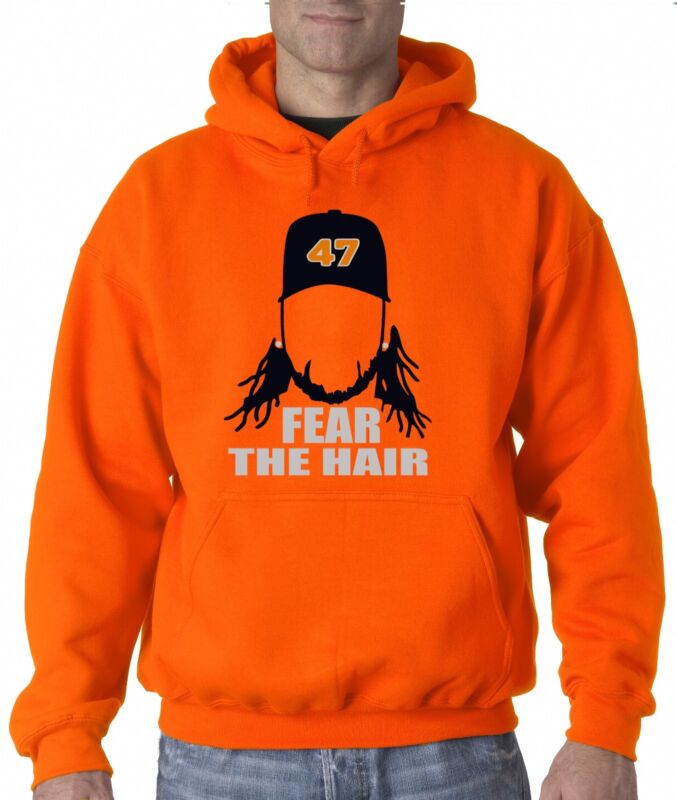 Johnny-Cueto-San-Francisco-Giants-Fear-The-Hair-Hooded-Sweatshirt-Hoodie Johnny Cueto San Francisco Giants "Fear The Hair" Hooded Sweatshirt Hoodie