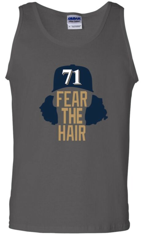 Josh-Hader-Milwaukee-Brewers-Fear-The-Hair-Unisex-Tank-Top Josh Hader Milwaukee Brewers "Fear The Hair" Unisex Tank Top