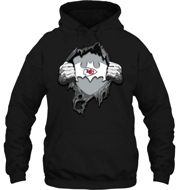 Kansas-City-Chiefs-Ripping-Tearing-Through-Logo-Batman-Unisex-T-Shirt-Kid-T-Shirt-LTS2969 Kansas City Chiefs Ripping Tearing Through Logo Batman Unisex T-Shirt Kid T-Shirt LTS2969