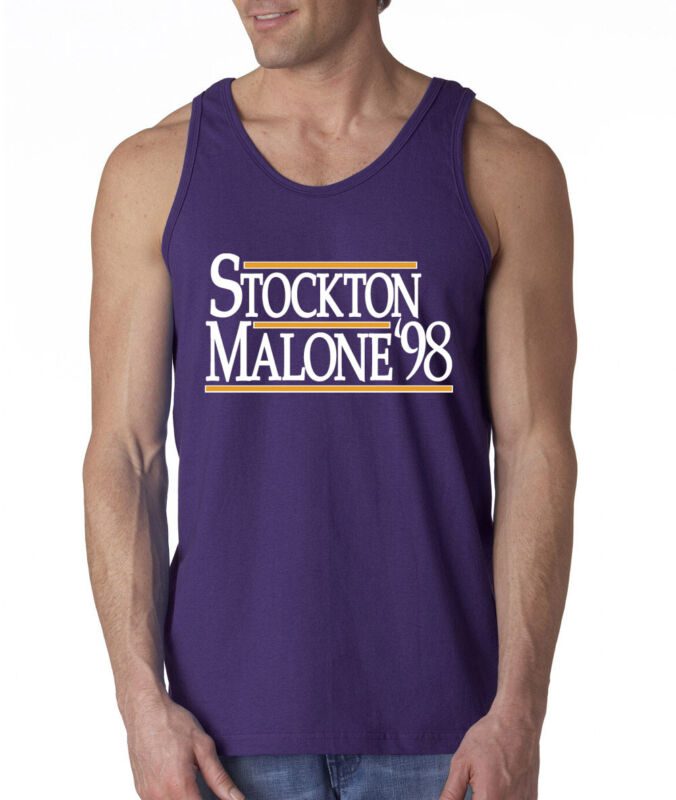 Karl-Malone-John-Stockton-Utah-Jazz-98-T-Unisex-Tank-Top Karl Malone John Stockton Utah Jazz "98" T- Unisex Tank Top