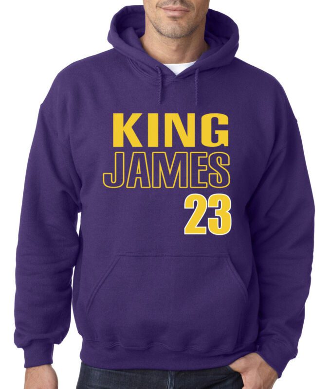 Lebron-James-Los-Angeles-Lakers-King-James-23-Hooded-Sweatshirt-Unisex-Hoodie Lebron James Los Angeles Lakers "King James 23" Hooded Sweatshirt Unisex Hoodie
