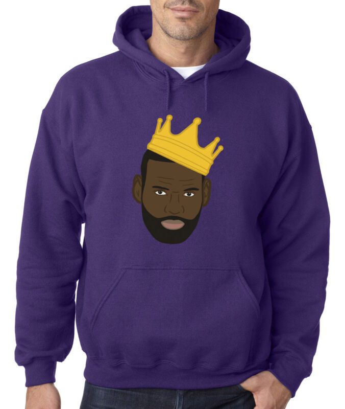 Lebron-James-Los-Angeles-Lakers-King-James-Pic-Hooded-Sweatshirt-Unisex-Hoodie Lebron James Los Angeles Lakers "King James Pic" Hooded Sweatshirt Unisex Hoodie