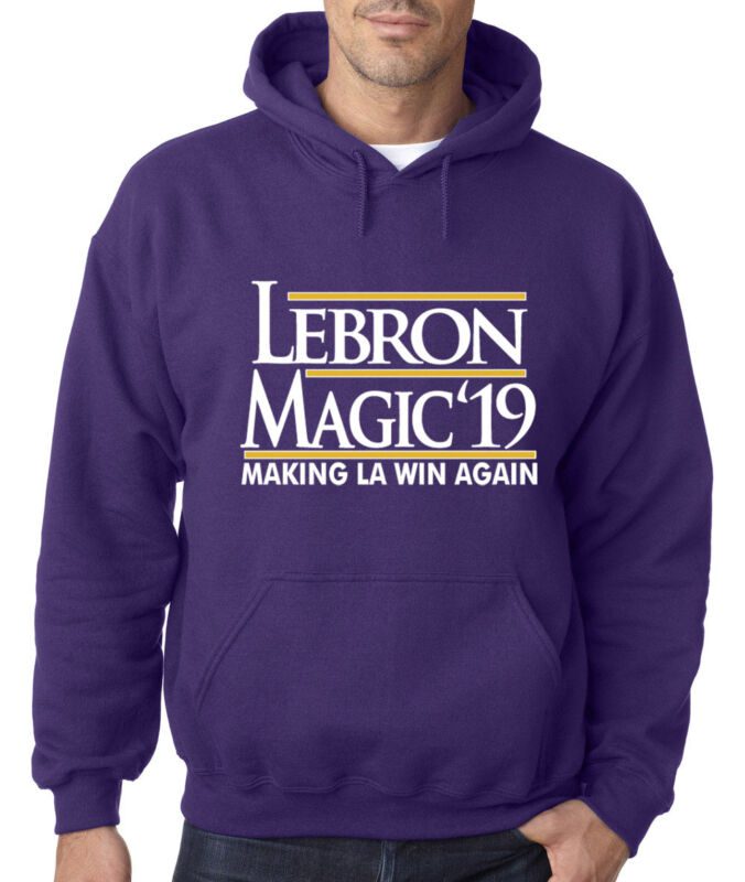 Lebron-James-Magic-Johnson-Los-Angeles-Lakers-19-Hooded-Sweatshirt-Unisex-Hoodie Lebron James Magic Johnson Los Angeles Lakers "19" Hooded Sweatshirt Unisex Hoodie