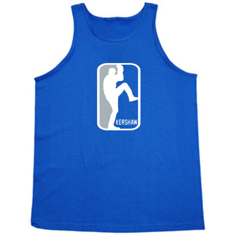 Los-Angeles-Dodgers-Clayton-Kershaw-Mlb-Logo-Unisex-Tank-Top Los Angeles Dodgers Clayton Kershaw "Mlb Logo" Unisex Tank Top