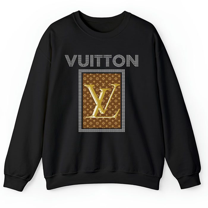 Louis-Vuitton-Logo-Luxury-Diamonds-Crewneck-Sweatshirt-CSTB1132 Louis Vuitton Logo Luxury Diamonds Crewneck Sweatshirt CSTB1132