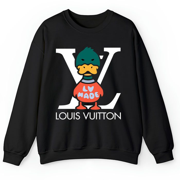 Louis-Vuitton-Logo-Luxury-Knit-Duck-Crewneck-Crewneck-Sweatshirt-CSTB1085 Louis Vuitton Logo Luxury Knit Duck Crewneck Crewneck Sweatshirt CSTB1085