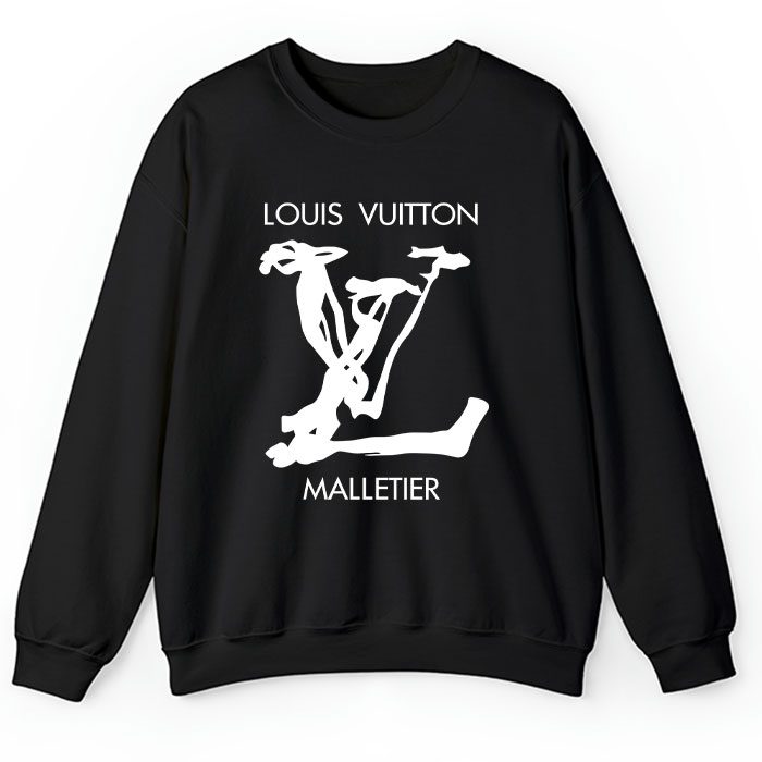 Louis-Vuitton-Logo-Luxury-Malletier-Crewneck-Sweatshirt-CSTB1160 Louis Vuitton Logo Luxury Malletier Crewneck Sweatshirt CSTB1160