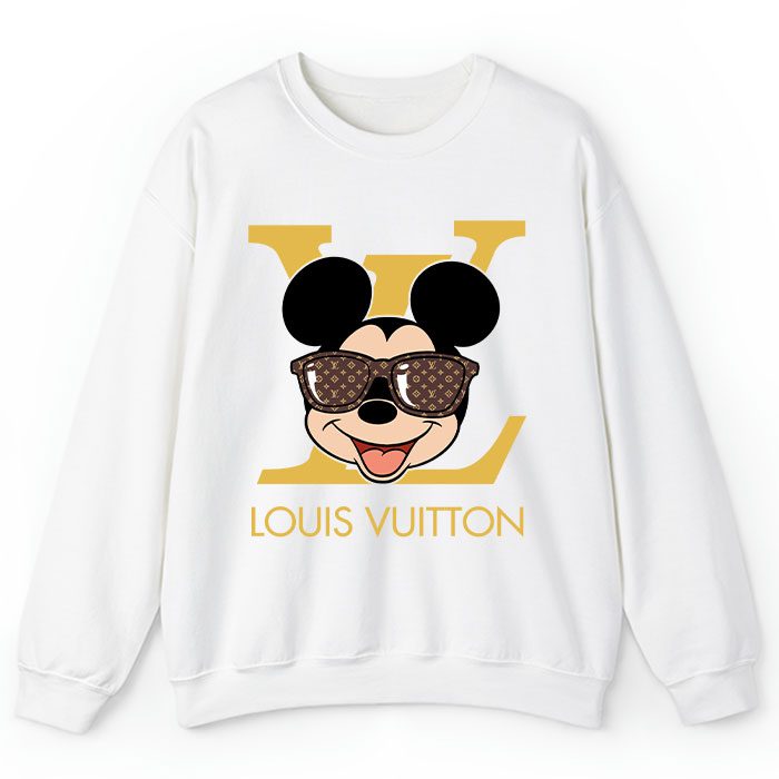 Louis-Vuitton-Logo-Luxury-Monogram-Canvas-Pattern-Mickey-Mouse-Crewneck-Sweatshirt-CSTB1074 Louis Vuitton Logo Luxury Monogram Canvas Pattern Mickey Mouse Crewneck Sweatshirt CSTB1074