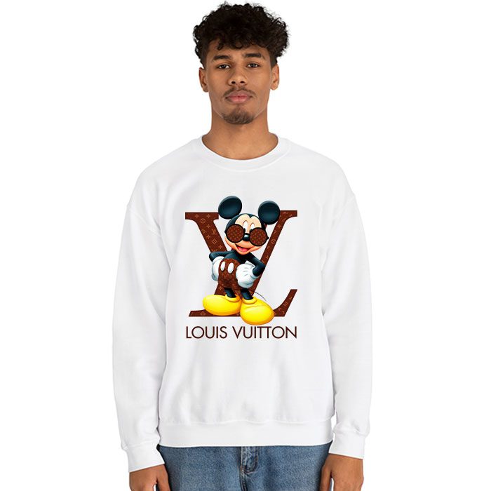Louis-Vuitton-Logo-Luxury-Monogram-Canvas-Pattern-Mickey-Mouse-Crewneck-Sweatshirt-CSTB1118-2