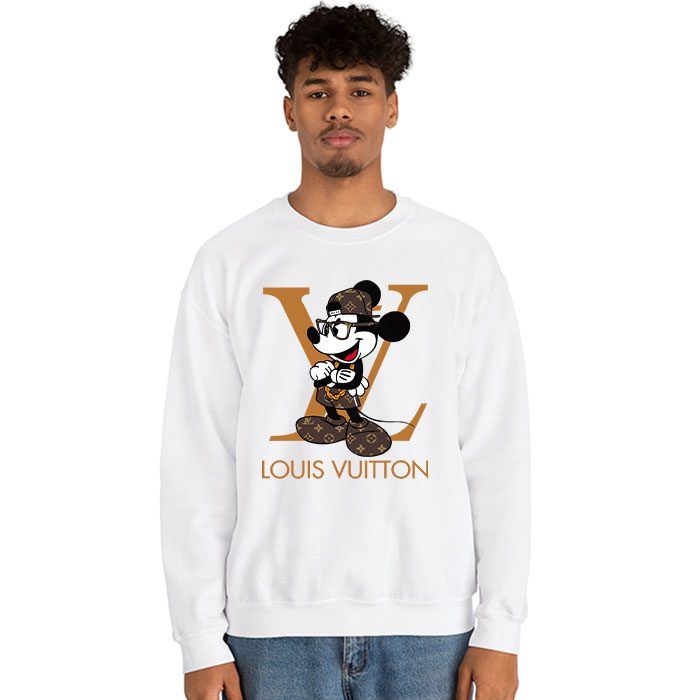 Louis-Vuitton-Logo-Luxury-Monogram-Canvas-Pattern-Mickey-Mouse-Crewneck-Sweatshirt-CSTB1138-2