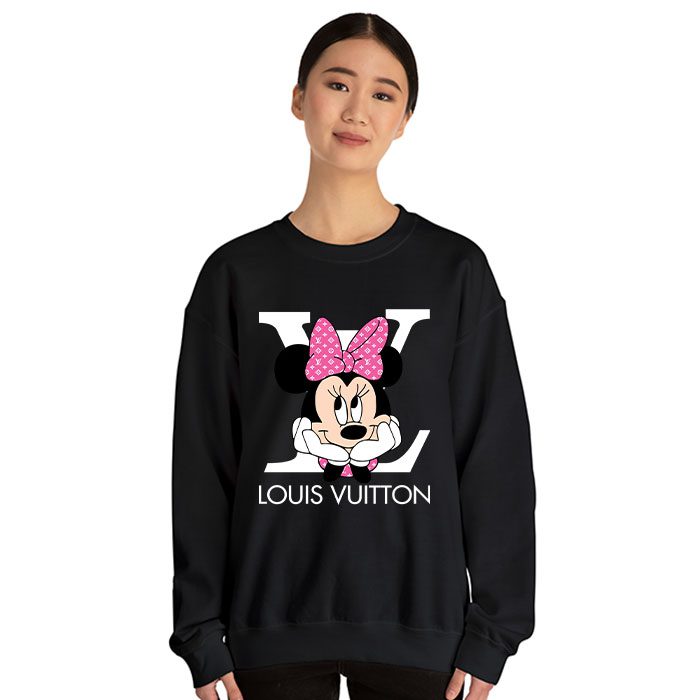 Louis-Vuitton-Logo-Luxury-Pink-And-White-Monogram-Canvas-Pattern-Minnie-Mouse-Crewneck-Sweatshirt-CSTB1096-2