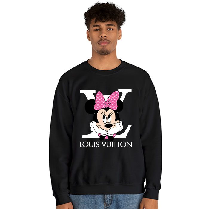 Louis-Vuitton-Logo-Luxury-Pink-And-White-Monogram-Canvas-Pattern-Minnie-Mouse-Crewneck-Sweatshirt-CSTB1096-3