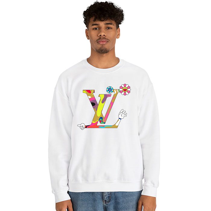 Louis-Vuitton-Logo-Luxury-Takashi-Murakami-Flower-Crewneck-Sweatshirt-CSTB1041-2
