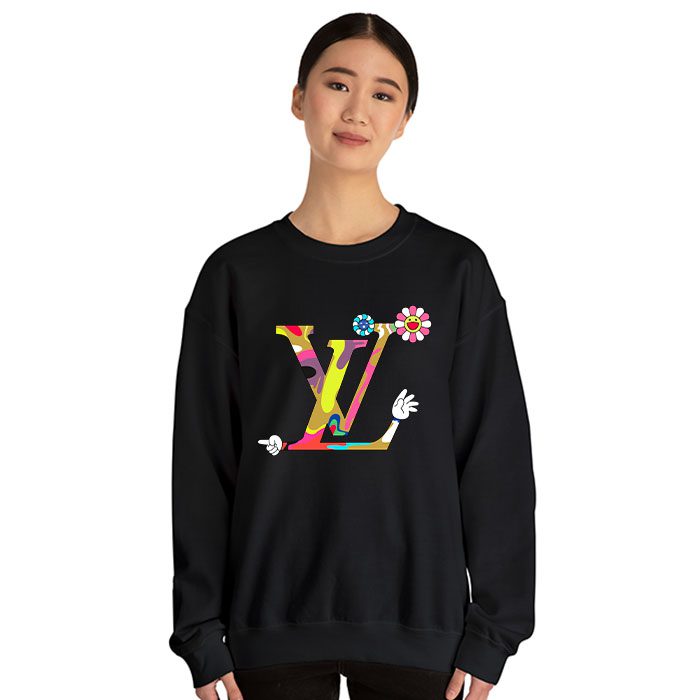 Louis-Vuitton-Logo-Luxury-Takashi-Murakami-Flower-Crewneck-Sweatshirt-CSTB1041-4