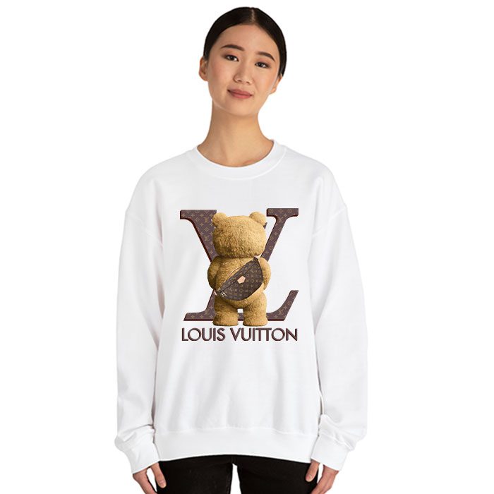 Louis-Vuitton-Logo-Luxury-Teddy-Bear-Crewneck-Sweatshirt-CSTB1025-1