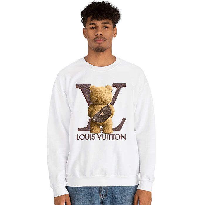 Louis-Vuitton-Logo-Luxury-Teddy-Bear-Crewneck-Sweatshirt-CSTB1025-2