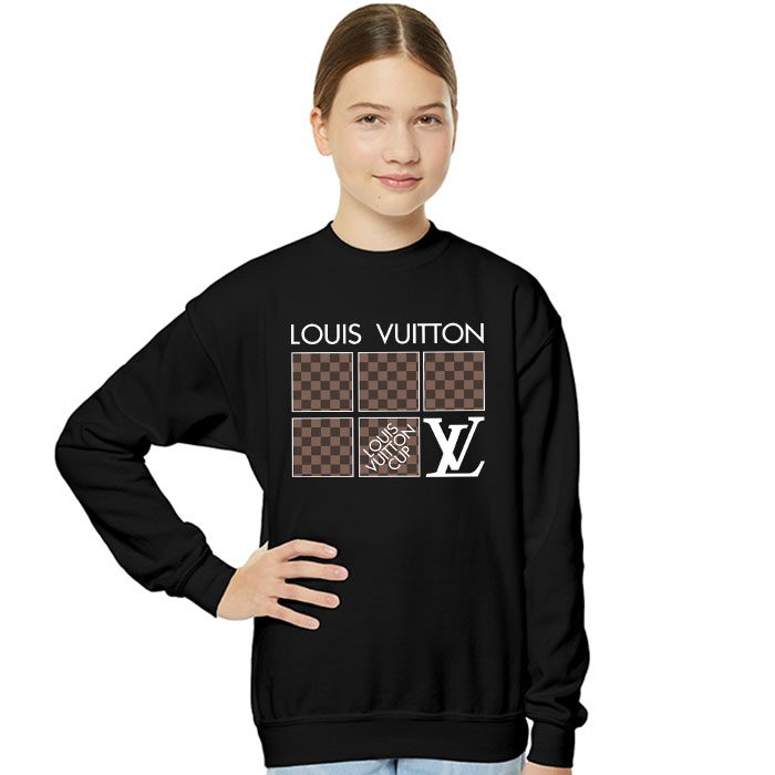 Louis-Vuitton-Logo-Luxury-With-Damier-Pattern-Crewneck-Sweatshirt-CSTB1155-1