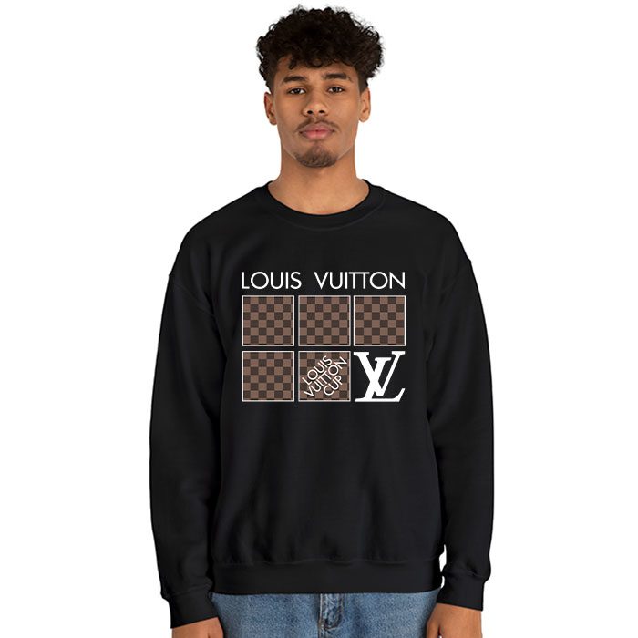 Louis-Vuitton-Logo-Luxury-With-Damier-Pattern-Crewneck-Sweatshirt-CSTB1155-3