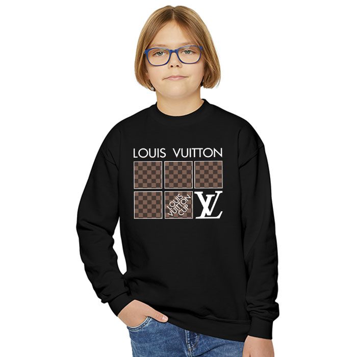 Louis-Vuitton-Logo-Luxury-With-Damier-Pattern-Crewneck-Sweatshirt-CSTB1155-4