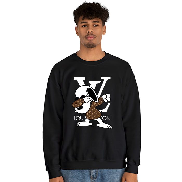 Louis-Vuitton-Monogram-Canvas-Pattern-Snoopy-Dabbing-Crewneck-Sweatshirt-CSTB1148-3