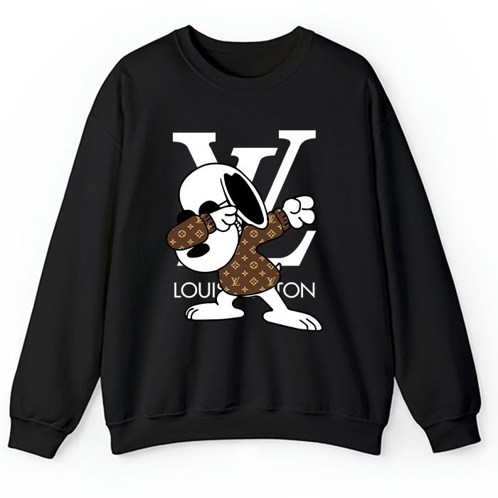 Louis-Vuitton-Monogram-Canvas-Pattern-Snoopy-Dabbing-Crewneck-Sweatshirt-CSTB1148 Louis Vuitton Monogram Canvas Pattern Snoopy Dabbing Crewneck Sweatshirt CSTB1148